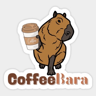 Coffee + Capybara = Coffeebara Sticker